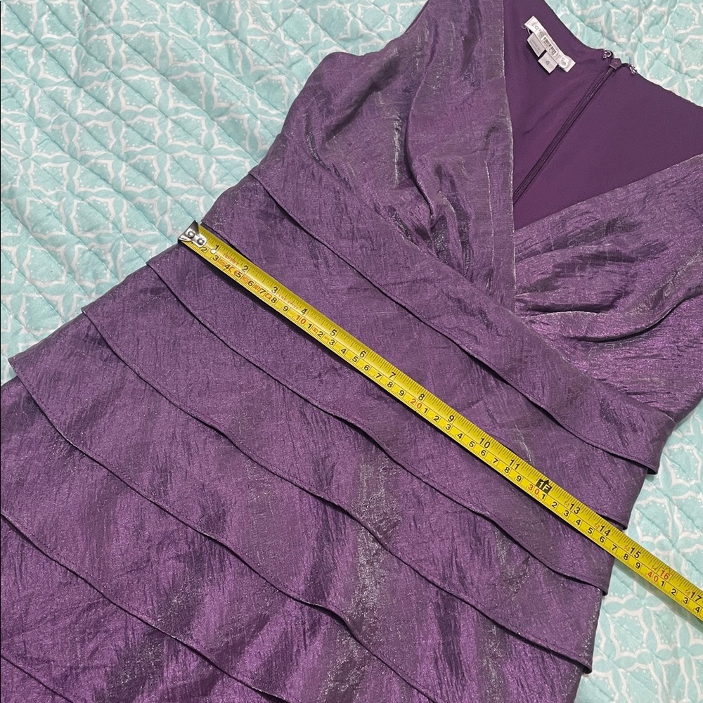 London Times metallic ruffled dress - Picture 8 of 10